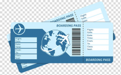 Two boarding pass tickets illustration, Airplane Flight ...