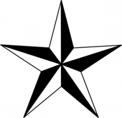star clipart black & white | Black Nautical Star clip art - vector ...