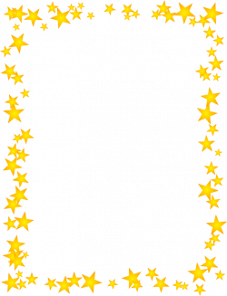 Gold Stars Scattered Border | Free Borders And Clip Art.com