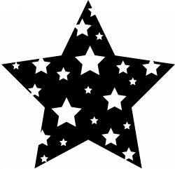 Cartoon | Black and White Starry Star - Free Clip Art | Vinyl Ideas ...