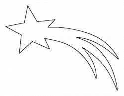 Shooting star pattern. Use the printable outline for crafts ...