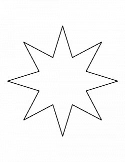 Eight point star pattern. Use the printable outline for crafts ...