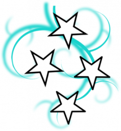 Teal And White Tattoo With Stars Clip Art at Clker.com - vector clip ...