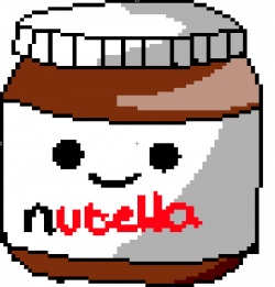 Chibi Pixel Nutella by AkiNoSekaii on DeviantArt