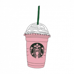 tumblr cartoon starbucks pinkdrink frappuccino freetoed...