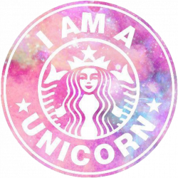 starbucks logo unicorn starbuckslogo pink galaxy blue...