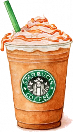 Ice Cream Watercolor Coffee Starbucks Watercolor - Clip Art ...