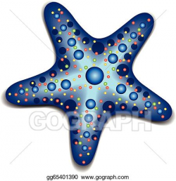 Vector Illustration - Blue starfish . Stock Clip Art ...
