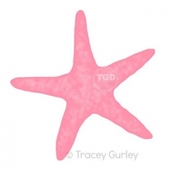 Pink Starfish - starfish clip art, beach art Tracey Gurley Designs