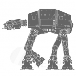 Star Wars Imperial AT-AT Silhouette, Star Wars All Terrain Armored  Transport Clipart pack eps, png, jpg, pdf, svg, vector illustrator &corel