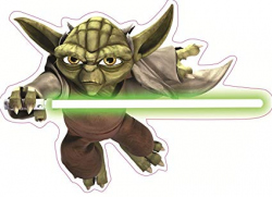Amazon.com: 6 Inch Clone Wars Yoda Decal Jedi Master Knight ...