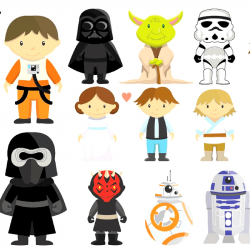 Star Wars Characters Clipart Sets | Star Wars Gifts 2019 ...
