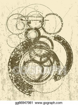 Drawing - Steampunk background. Clipart Drawing gg66947981 ...