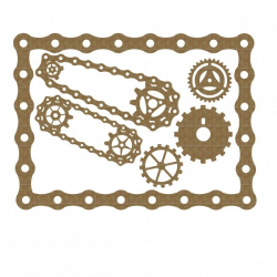Steampunk Chain and Gears Frame | Steampunk | Bicycle, Cool ...