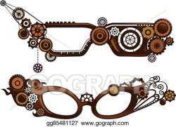 Vector Illustration - Steampunk eyeglasses. Stock Clip Art ...