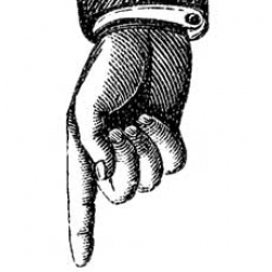 6 Hand Pointing Finger Clipart - Steampunk! - The Graphics Fairy