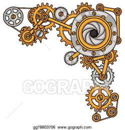 Vector Stock - Steampunk collage of metal gears in doodle ...