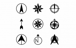 Steampunk Clipart North Arrow Compass Rose North Only - Clip ...