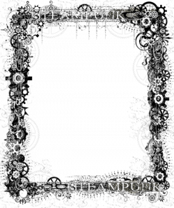 Steampunk-vector-illustrations-10.png (600×716) | Picture frame ...