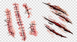Makeup scar and stitch illustration, Scar Tattoo Wound Blood ...