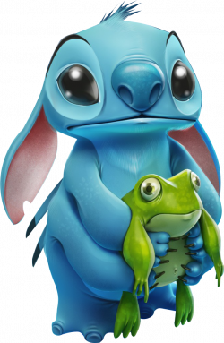 Render Disney - Renders Stitch Disney Bleu Grenouille Verte Alien ...