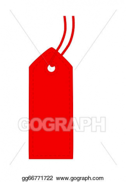 Vector Clipart - Red tag with stitch. Vector Illustration ...