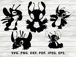 Stitch Disney Svg - Lilo And Stitch Svg - Stitch Stickers - Stitch  Silhouette Svg - Stitch Clipart - Stitch Disney Shirt - Stitch For Cricut