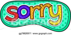 Clip Art - Sorry stitch text. Stock Illustration gg79826971 ...