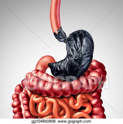 Stock Illustration - Human digestion problem. Clip Art ...