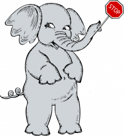 Elephant Holding Stop Sign Clip Art at Clker.com - vector clip art ...