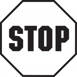 Stop sign black and white clip art - Clipartix