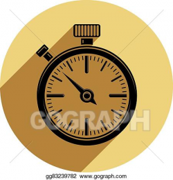 Vector Illustration - Old-fashioned pocket watch, graphic ...