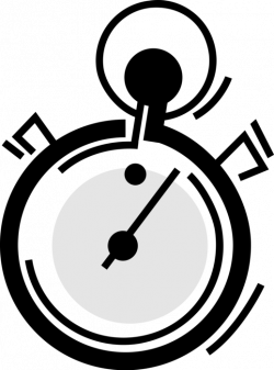 Stopwatch Handheld Timepiece - Vector Image