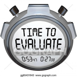 Stock Illustrations - Time to evaluate words stopwatch timer ...