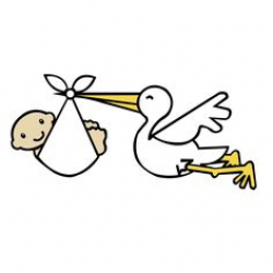 Stork & Baby Clipart - Free Graphics of Storks Delivering Babies ...