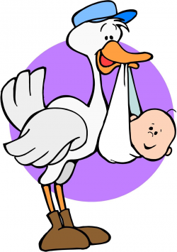 Stork With Baby Clipart | Clip art | Baby stork, New baby ...