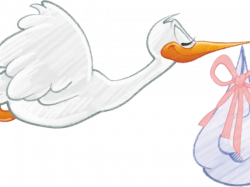 HD Stork Clipart Baby Stuff - Stork Carrying Baby Girl ...