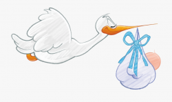 Download Clipart Boy Stork - Stork Carrying Baby Boy #85913 ...