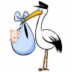 Stork Carrying Baby - Cartoon Bird Clip art | picture | Baby ...