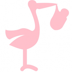 Pink Stork Clipart