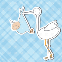 Baby Boy Stork Clip Art - Gallery - Cliparts.co
