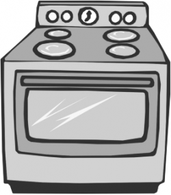 Top Of Stove Clipart Black And White - Letter Master