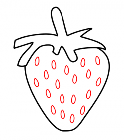 Drawing a cartoon strawberry | Crafts | Strawberry drawing ...