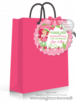 Strawberry Shortcake Birthday Party Favor Tags [DI-210FT] : Harrison ...