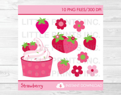 Cute Strawberry Clipart Clip Art / Strawberry Birthday ...