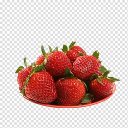Bunch of strawberries in red plate, Strawberry Fruit ...