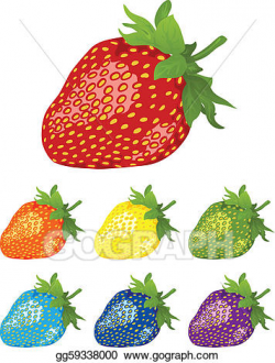 Vector Art - Strawberry. the berries of different colors of ...