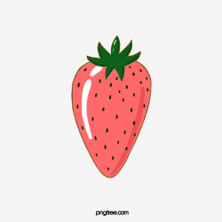 Colorful Cartoon Fruit Strawberry Emblem Element ...