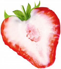 Half Strawberry PNG Clip Art - Best WEB Clipart