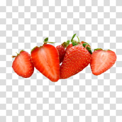 Fruits, sliced strawberries transparent background PNG ...